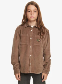Quiksilver Boys Surf Cord Long Sleeve Overshirt