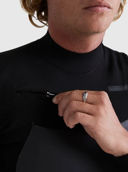 Quiksilver Mens 3/2mm Marathon Sessions Chest Zip Wetsuit - Image 5