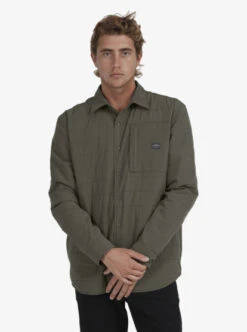 Quiksilver Mens Waterman Artic Bait Long Sleeve Quilted Overshirt