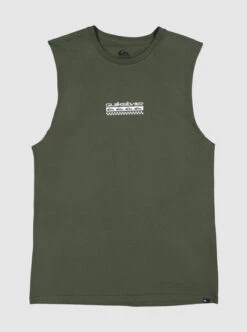 Quiksilver Mens Omni Check Turn Sleeveless Muscle T-Shirt